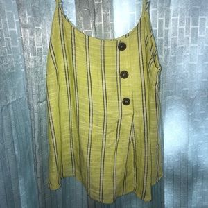 Lime green striped tank